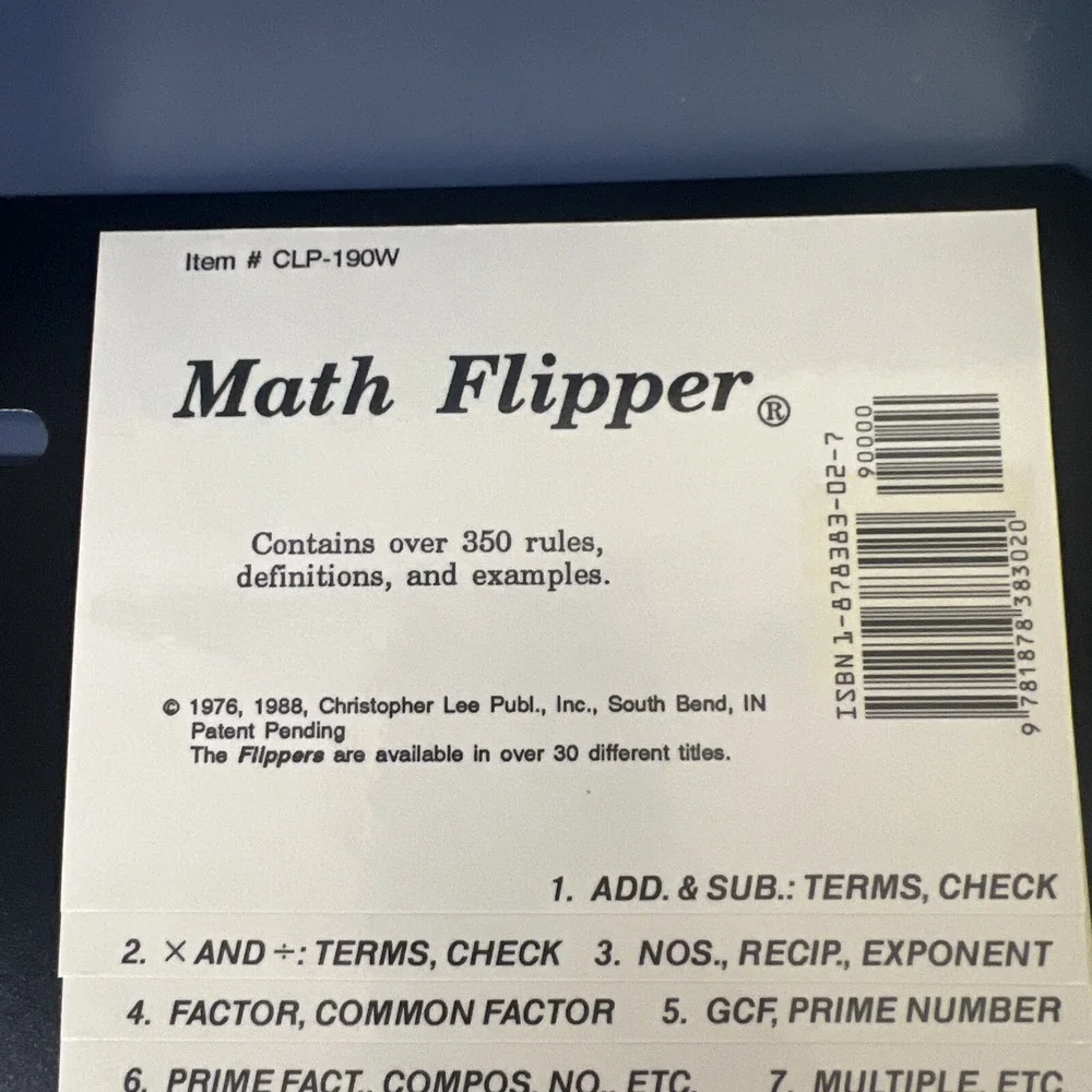 Basic Reference Math Flipper‎